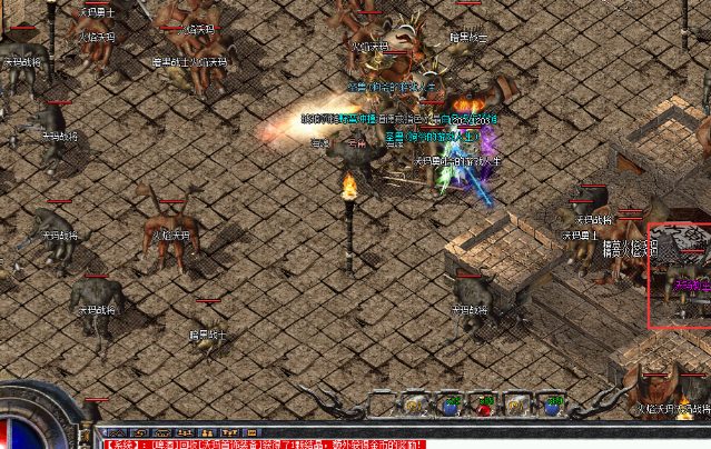 使用火墙术合作冰咆哮技术可一次性吸引